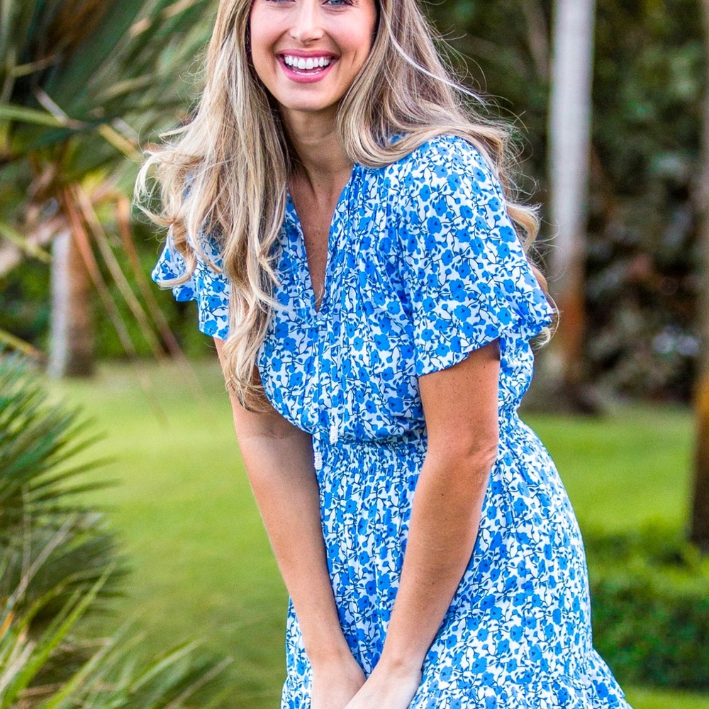 Floral Blue Dress
